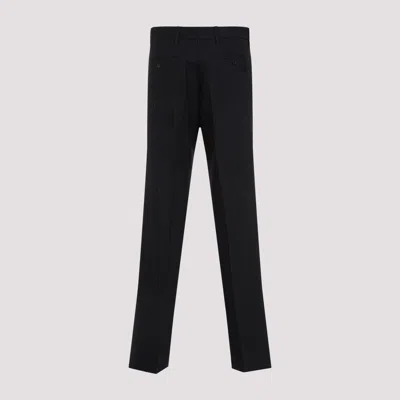 Miu Miu Black Embroidered Stretch Wool Palazzo Pant