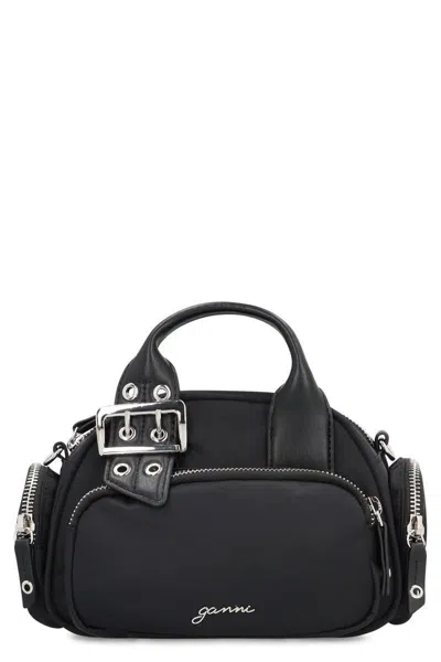 Ganni Mini Polochon Buckle-detail Top-zip Tote Bag