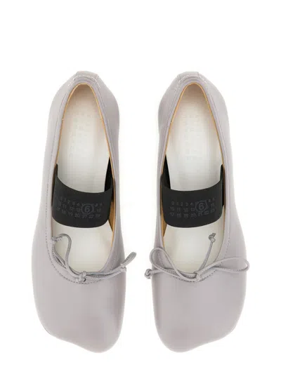 Mm6 Maison Margiela Gray Anatomic Numeric Ballerina Flats