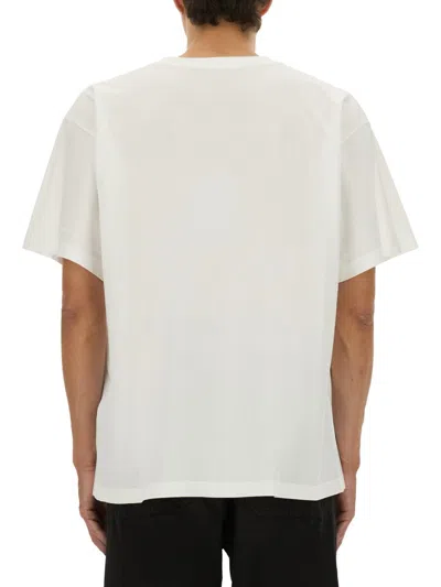 Mm6 Maison Margiela Cotton Crew-neck T-shirt With Numeric Signature Patch In White