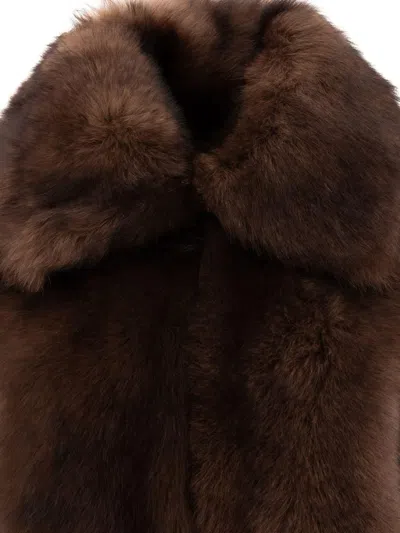 B&w Shearling Coat