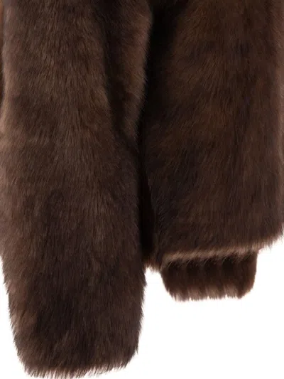 B&w Shearling Coat