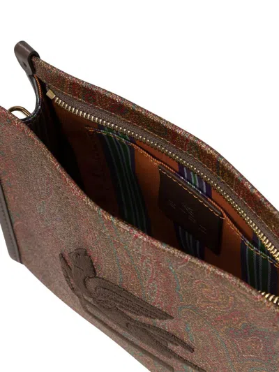 Etro Pochette "arnica" With Pegaso