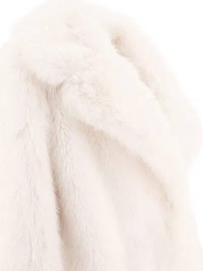 Bb Couture Koons Double-breasted Faux Fur Coat In Neutral