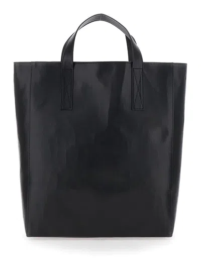 Vivienne Westwood 'sarah' Black Medium Tote Bag With Embossed Orb Logo On The Front In Leather Woman