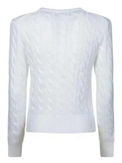 Polo Ralph Lauren Embroidered Cable-knit Cotton Cardigan