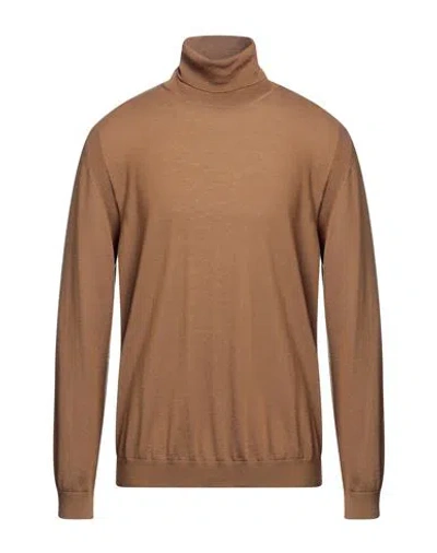 Woolrich Man Turtleneck Camel Size Xxxl Virgin Wool In Brown