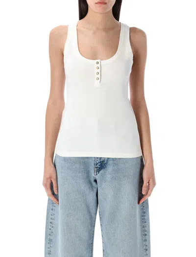 Anine Bing Ribbed Top Alessia In White