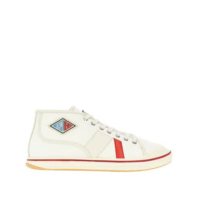 Bottega Veneta Eliot Mid-top Canvas Sneakers In White