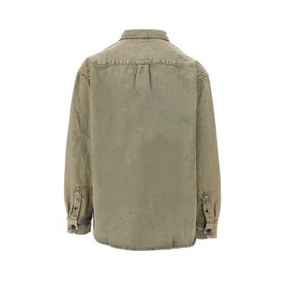 Carhartt Oversized Shirt Crafted From Sandblasted Cotton Denim In Blue