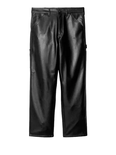 Carhartt Black Single Knee Pu Leather Cargo Pants