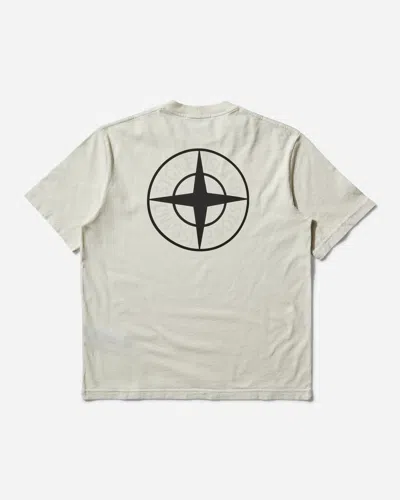 Stone Island Men S 02 Industrial Logos T-shirt Ivory In White