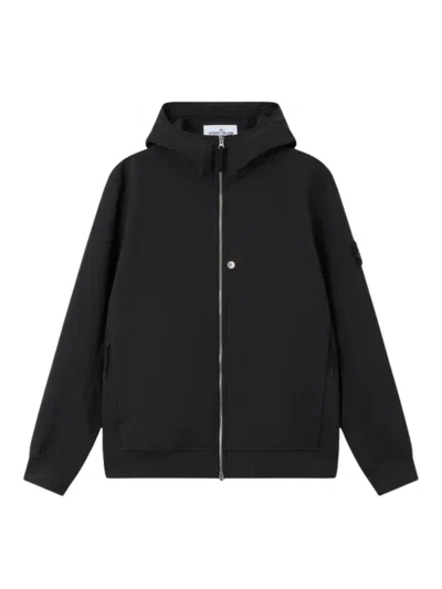 Stone Island Soft Shell Jacket In Black