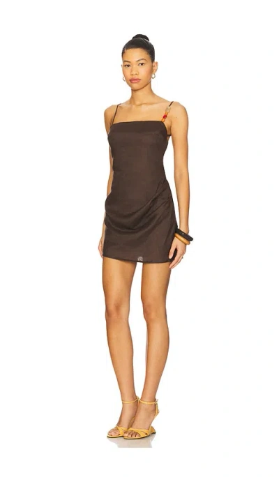 House Of Harlow 1960 X Revolve Faustine Mini Dress In Brown