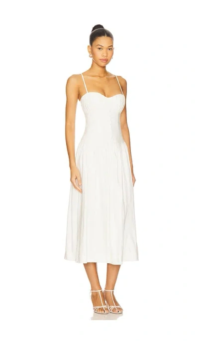 Majorelle Sky Midi Dress In White