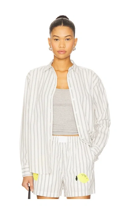 Kule The Cordel Striped Button-front Shirt In Pattern