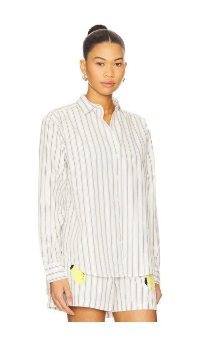 Kule The Cordel Striped Button-front Shirt In Pattern