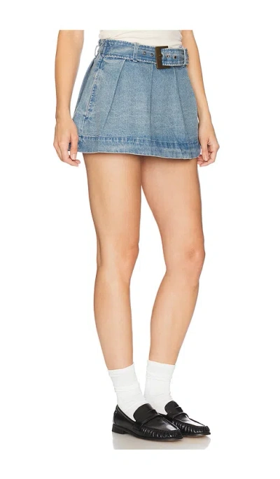 Show Me Your Mumu Lohan Mini Skort In Blue