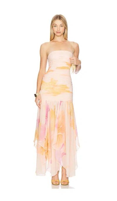 Retroféte Teryn Silk Dress In Pink