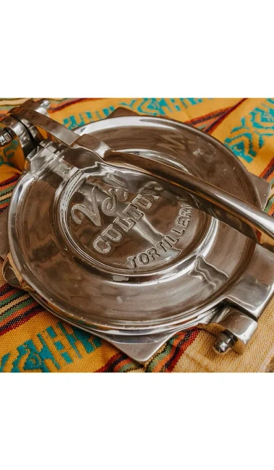 Verve Culture Large Tortilla Press In Metallic