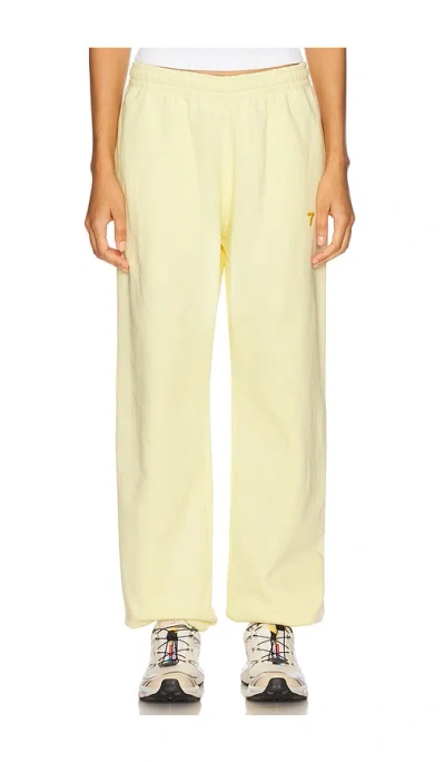 7 Days Active Organic Fitted Sweatpant In Yellow