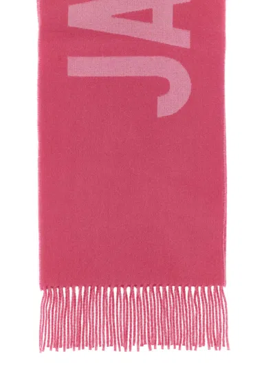 Jacquemus Soft Fringe Detail Scarf In Pink
