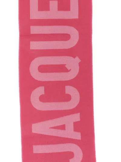 Jacquemus Soft Fringe Detail Scarf In Pink