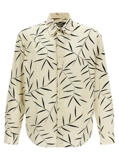 Jacquemus 'simon Leaf Print Shirt' In Neutral