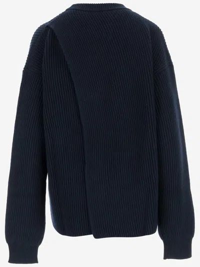Jil Sander Wool Sweater In Blue