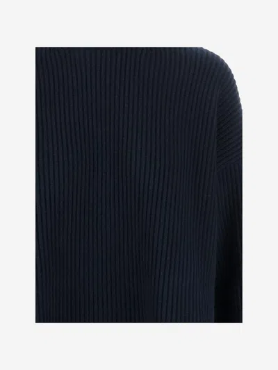 Jil Sander Wool Sweater In Blue