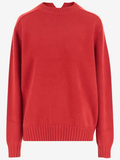 Carven Cashmere Sweater In Red