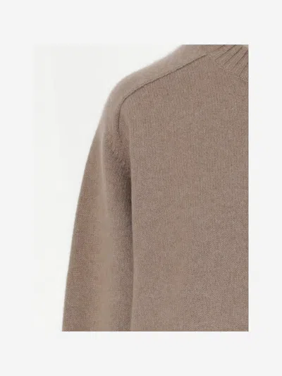 Carven Crew-neck Cashmere Sweater In Brown