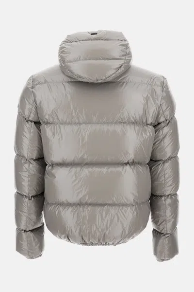 Herno Patent Hooded Puffer Jacket In Gray