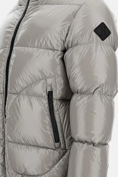Herno Patent Hooded Puffer Jacket In Gray