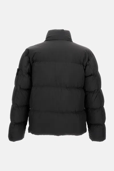 Stone Island Down Jacket In Lightweight Recycled Nylon Reps In Black