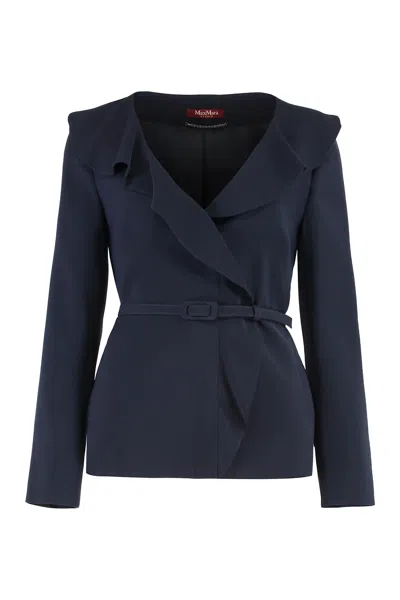 Max Mara Studio Galizia Cady Jacket In Blue