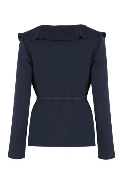 Max Mara Studio Galizia Cady Jacket In Blue