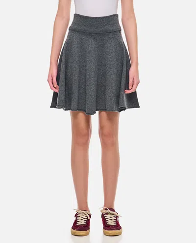 Extreme Cashmere Cashmere Short Pleated Skirt In Gray