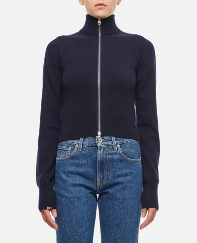 Extreme Cashmere Zip Cardigan In Blue