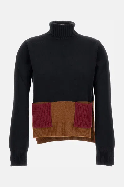 Plan C High Neck Sweater In Multi