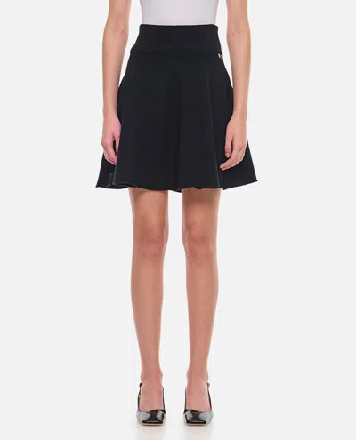 Extreme Cashmere Cashmere Short Pleated Skirt In Black