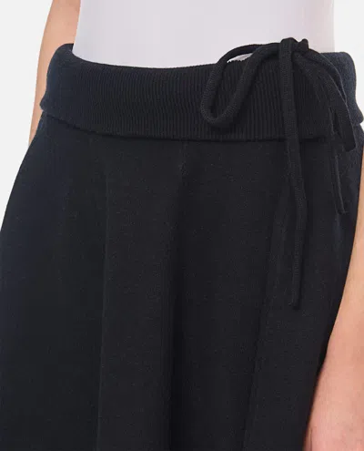Extreme Cashmere Cashmere Short Pleated Skirt In Black