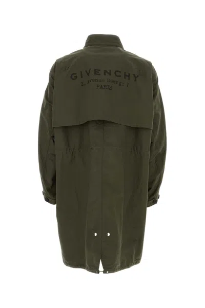 Givenchy Stamp Cotton-blend Raincoat In Brown