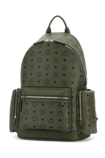 Mcm Printed Canvas Stark Backpack