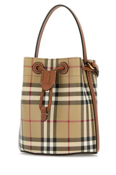 Burberry Printed Canvas Bucket Bag