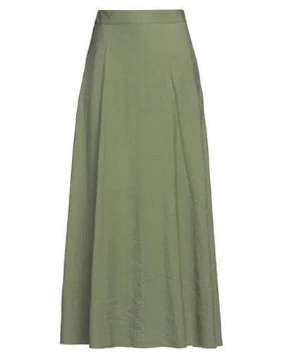 Camicettasnob Woman Maxi Skirt Lime Green Size 6 Viscose, Polyester In Green