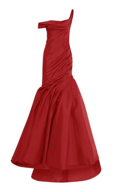 Marmar Halim Asymmetric Draped Mermaid Cut Gown