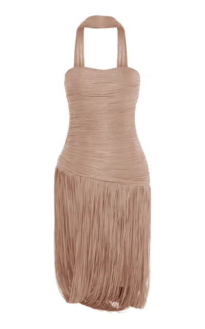Marmar Halim Strapless Fringed Dress
