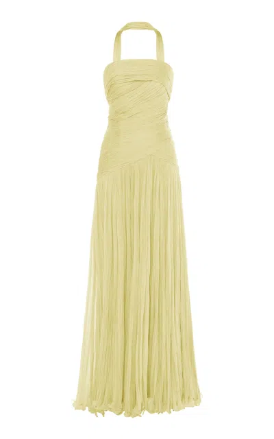 Marmar Halim Gathered Bustier Silk Gown