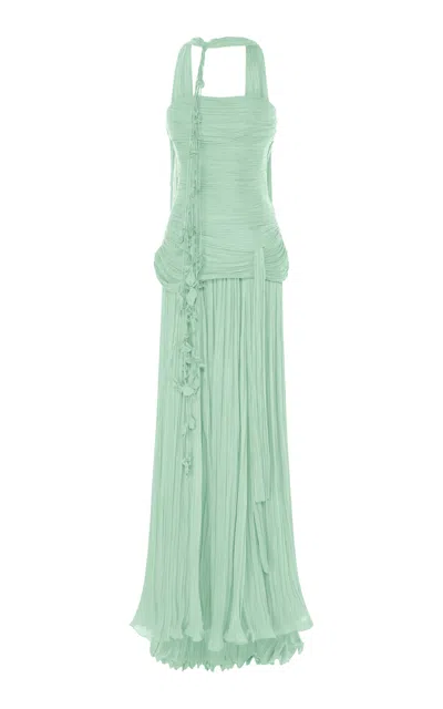 Marmar Halim Cape Detailed Fringed Gown